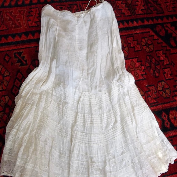 Antique Petticoat Skirt 1800s 1910s Lace hand made American